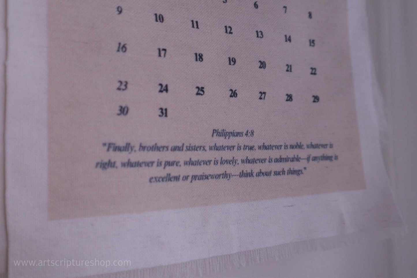 2025 Fabric Calendar - Romans 12:2