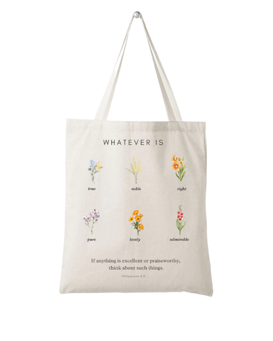 Philippians 4: 8 Totebag